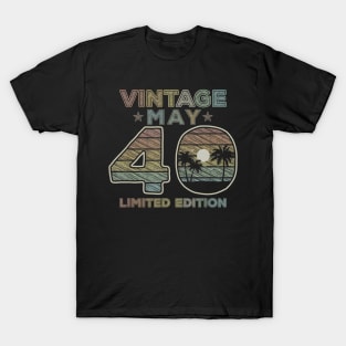 41th Birthday Gift Vintage May 1979 Forty Years Old T-Shirt